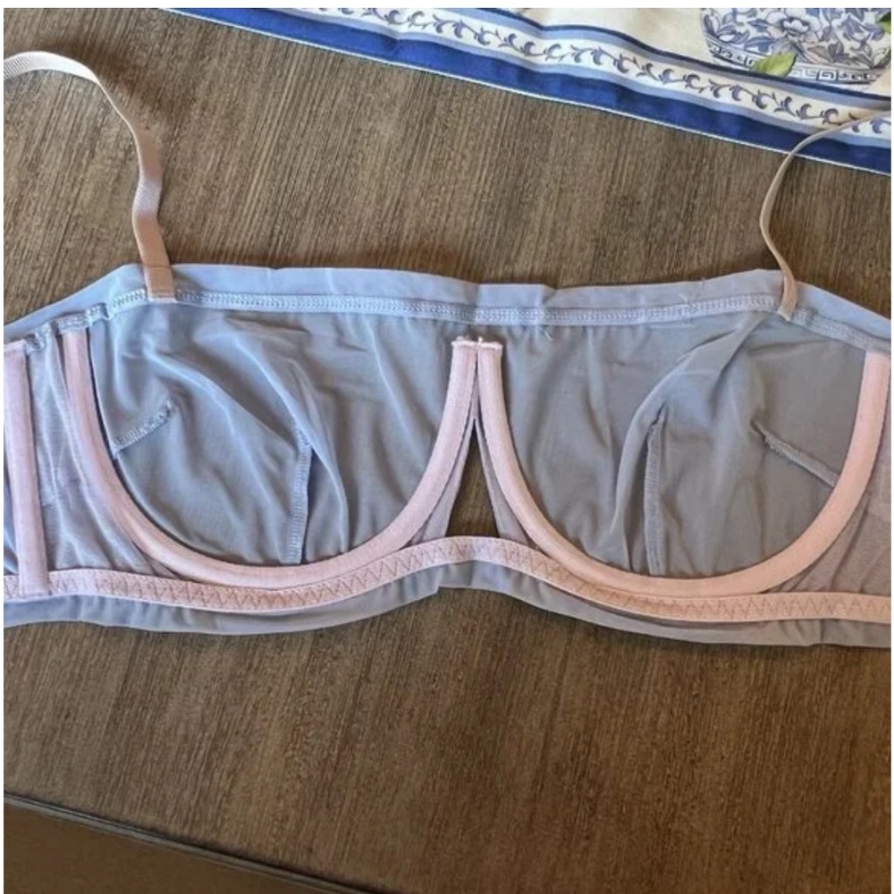 NWT We Are HAH Free People Wired Bra 30-38C Periwinkle Sheer 32C 34C 36C 38C - Picture 7 of 12
